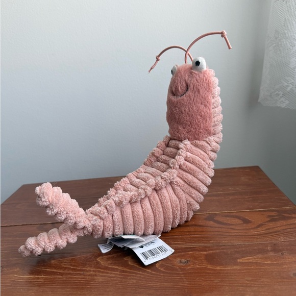 Retired Jellycat Rare Sheldon Shrimp Stuffed Animal Plushie NWT - Picture 13 of 14
